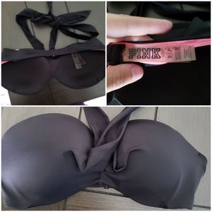 Pink Black Bathing Suit Top